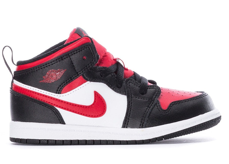 Jordan 1 Mid Black Fire Red (TD)