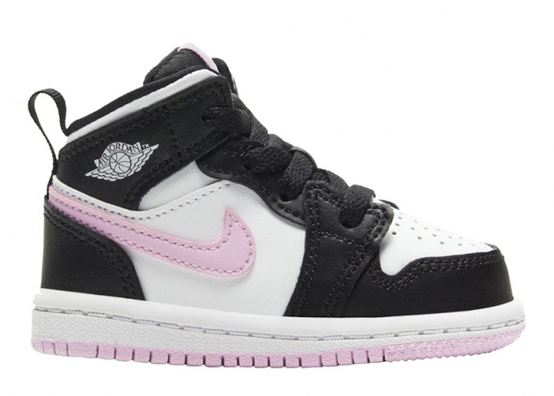 Jordan 1 Mid Black White Light Pink (TD)