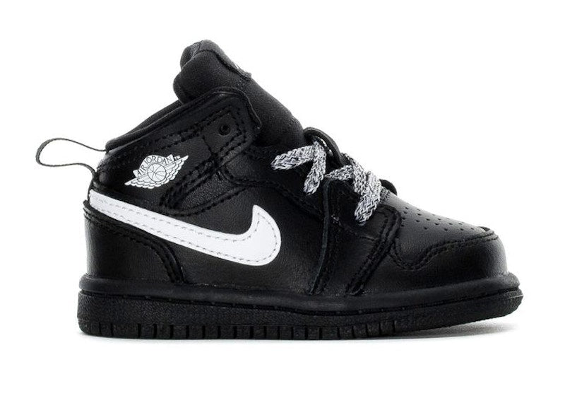 Jordan 1 Mid Black White Speckle (TD)