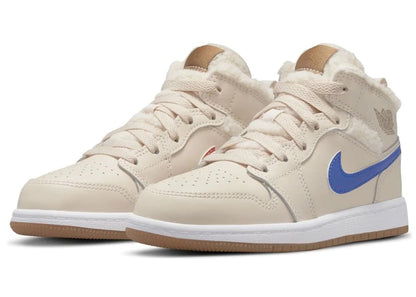 Jordan 1 Mid Utility Fleece Pearl White (PS)