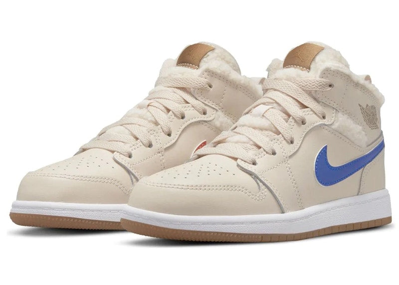 Jordan 1 Mid Utility Fleece Pearl White (PS)