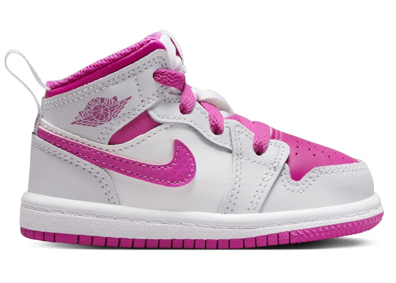 Jordan 1 Mid Iris Whisper White Fire Pink (TD)