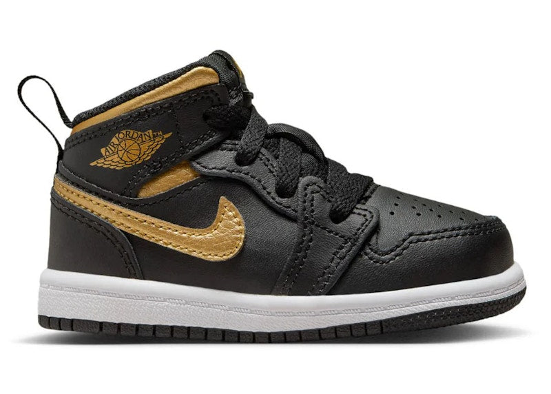 Jordan 1 Mid Metallic Gold Black (TD)
