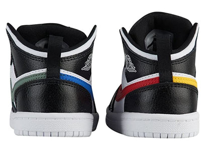 Jordan 1 Mid Multi-Color Swoosh (PS)