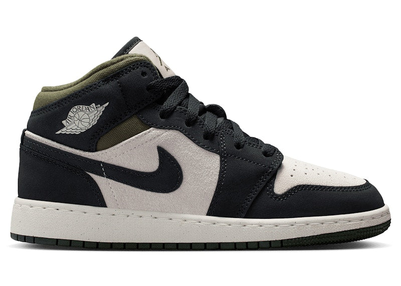 Jordan 1 Mid Off Noir Medium Olive (GS)