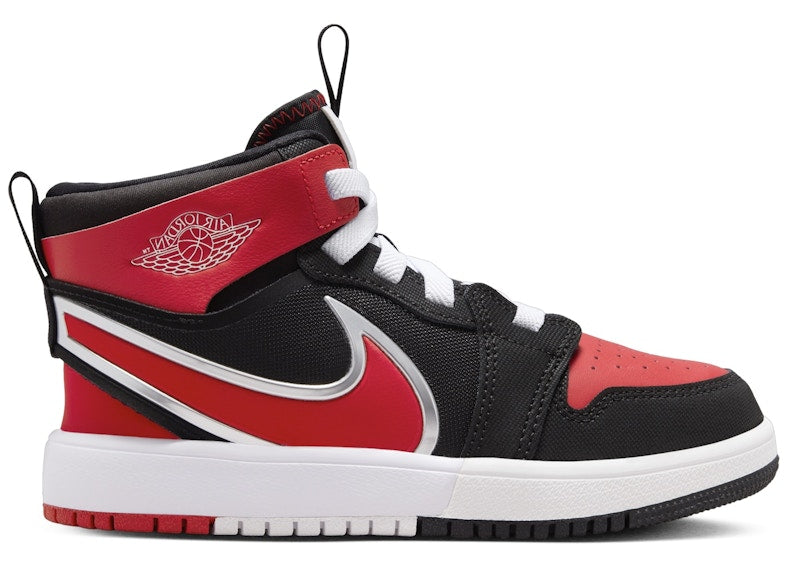 Jordan 1 Mid RM EasyOn Black White University Red (PS)
