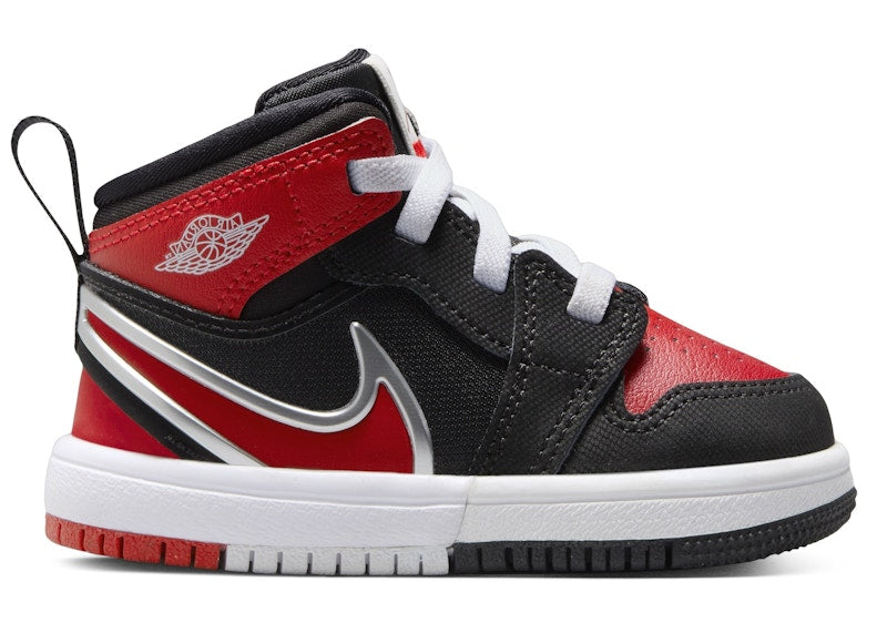 Jordan 1 Mid RM EasyOn Black White University Red (TD)