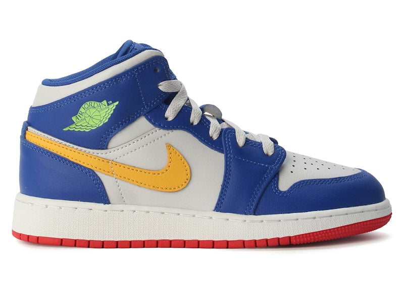 Jordan 1 Mid Racer Blue Red Gold (GS)