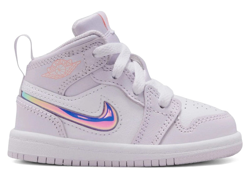 Jordan 1 Mid SE Barely Grape Iridescent Swoosh (TD)