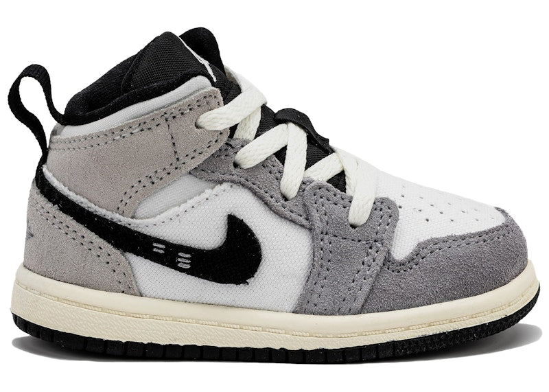 Jordan 1 Mid SE Craft White Cement Grey Black (TD)