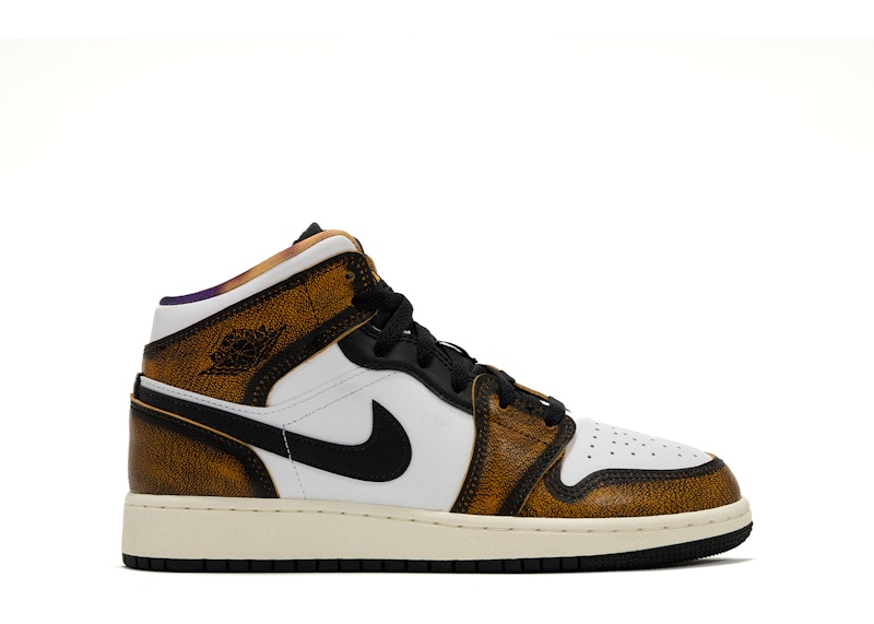 Jordan 1 Mid SE Orange Wear Away (GS)