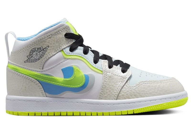 Jordan 1 Mid SE Platinum Tint Blue Tint University Blue Volt (PS)
