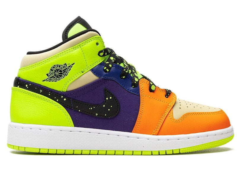 Jordan 1 Mid SE Volt Vivid Orange (GS)