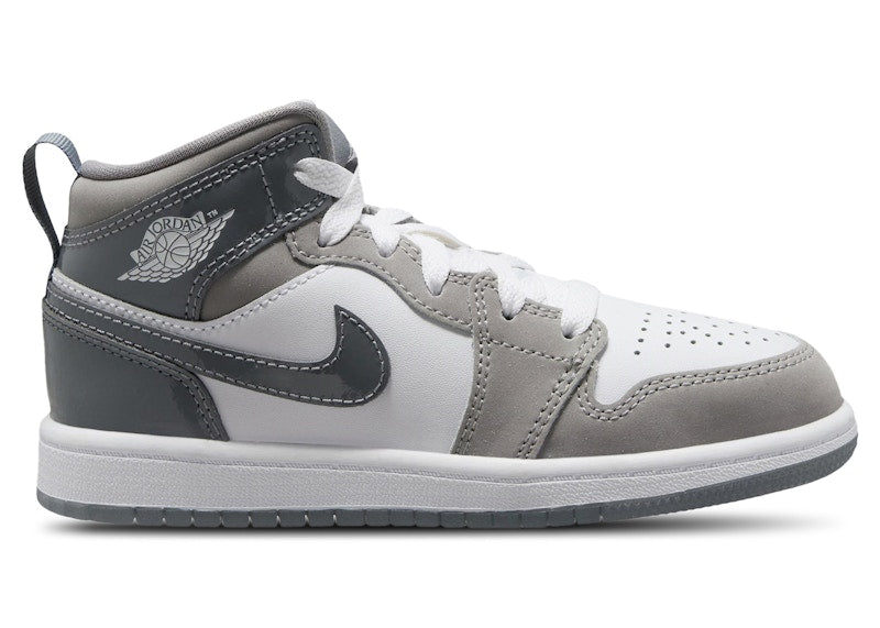 Jordan 1 Mid SE White Medium Grey Cool Grey (PS)