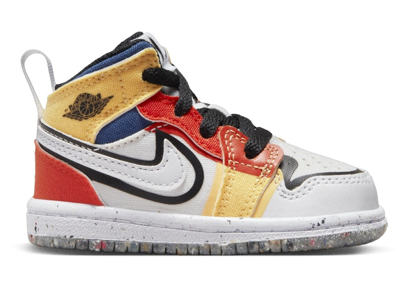 Jordan 1 Mid SE White Picante Red French Blue Black (TD)