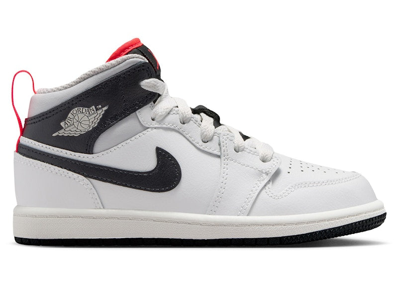 Jordan 1 Mid Summit White Infrared Black (PS)