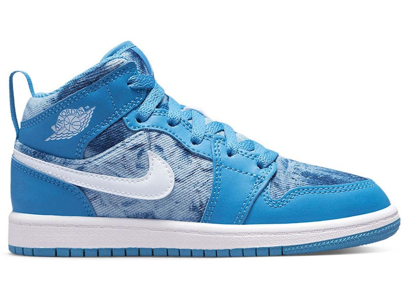 Jordan 1 Mid Washed Denim (PS)