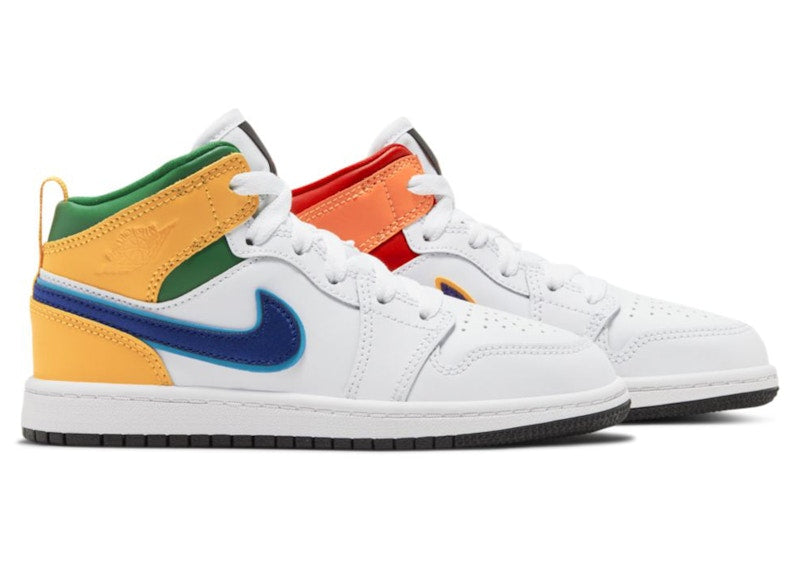 Jordan 1 Mid White Court Purple Teal (PS)