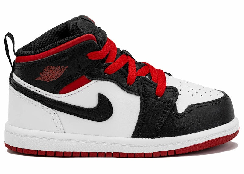 Jordan 1 Mid White Gym Red (TD)