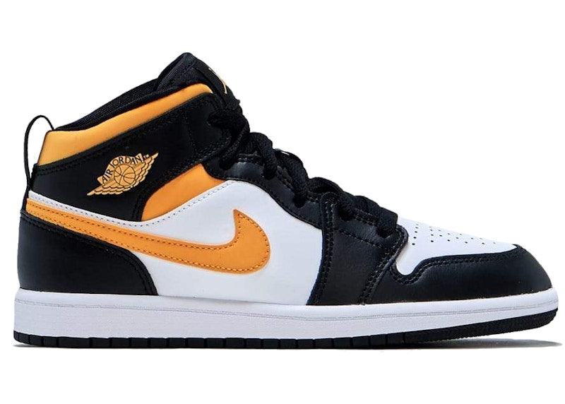 Jordan 1 Mid White Pollen Black (PS)
