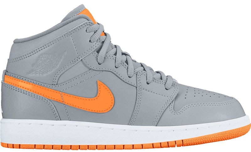 Jordan 1 Mid Wolf Grey Bright Citrus (GS)