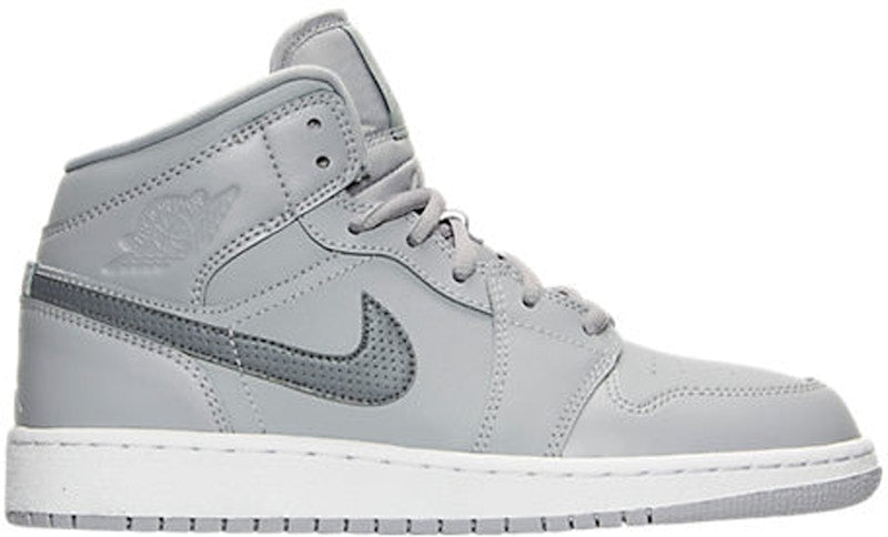 Jordan 1 Retro Mid Wolf Grey Cool Grey (GS)
