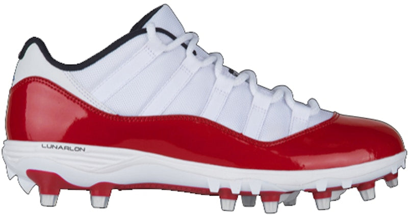 Jordan 11 Retro Low Cleat White Red