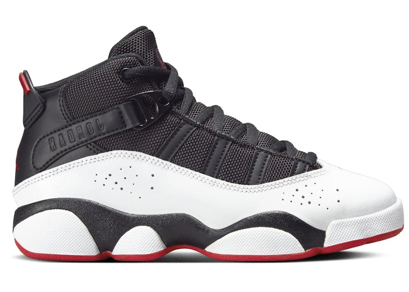 Jordan 6 Rings Black White University Red (PS)