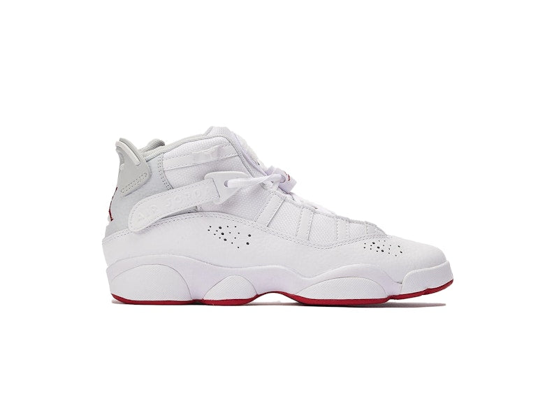 Jordan 6 Rings White Red Sole
