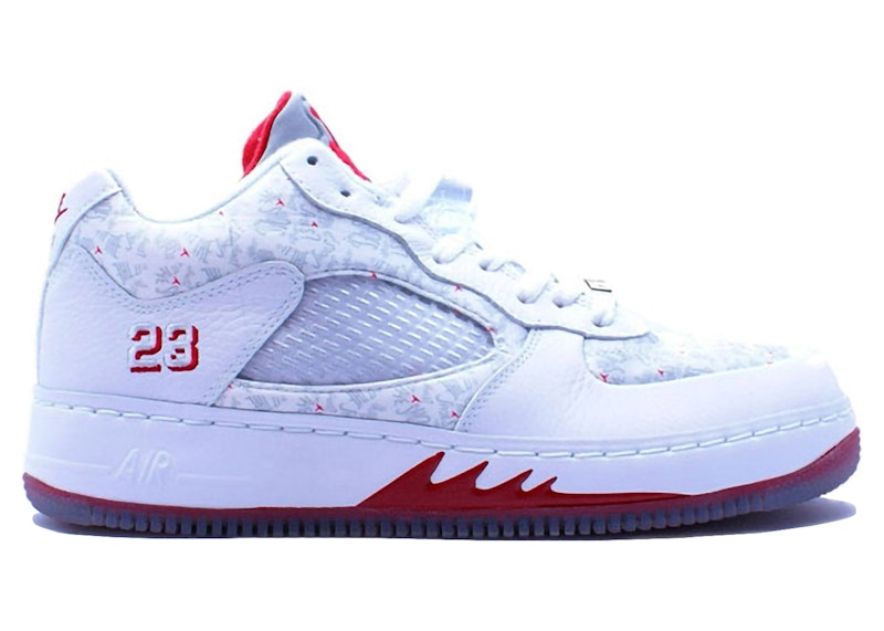 Jordan AJF 5 Low White Varsity Red