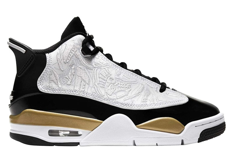Jordan Dub Zero Black Metallic Gold White (GS)