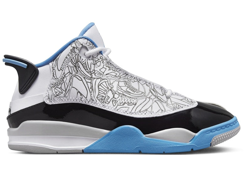 Jordan Dub Zero White Black Neutral Grey University Blue (PS)