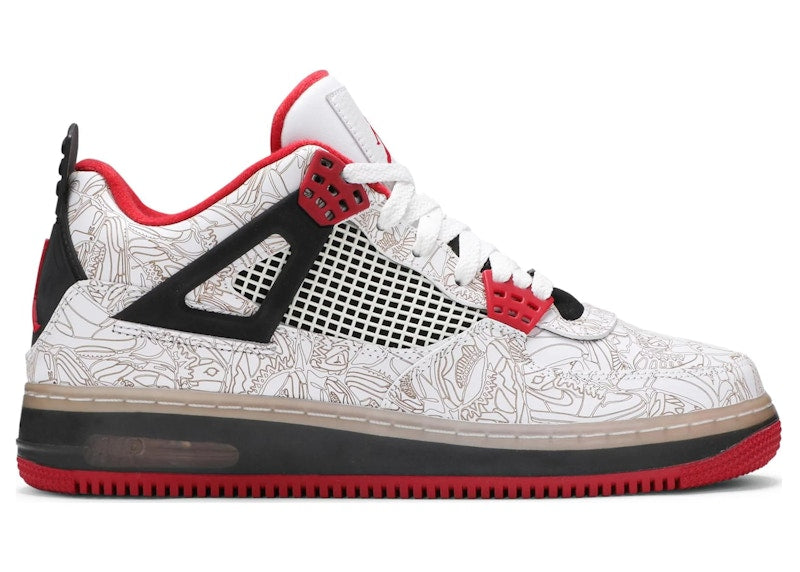 Jordan Fusion 4 White Laser