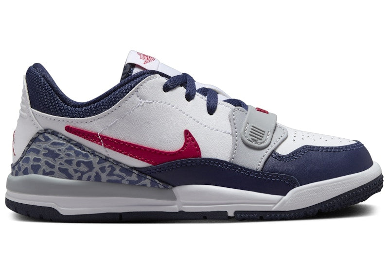 Jordan Legacy 312 Low White Midnight Navy Wolf Grey Varsity Red (PS)