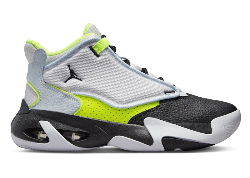 Jordan Max Aura 4 Platinum Tint Volt Blue Tint Black (GS)