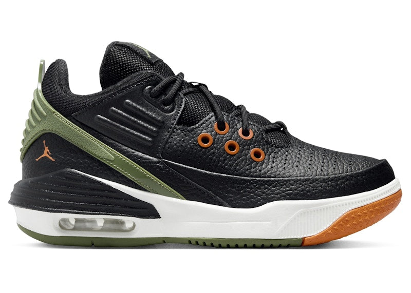 Jordan Max Aura 5 Black Bright Mandarin Sail Sky J Light Olive (GS)