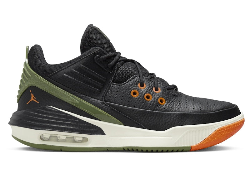 Jordan Max Aura 5 Black Bright Mandarin Sail Sky J Light Olive