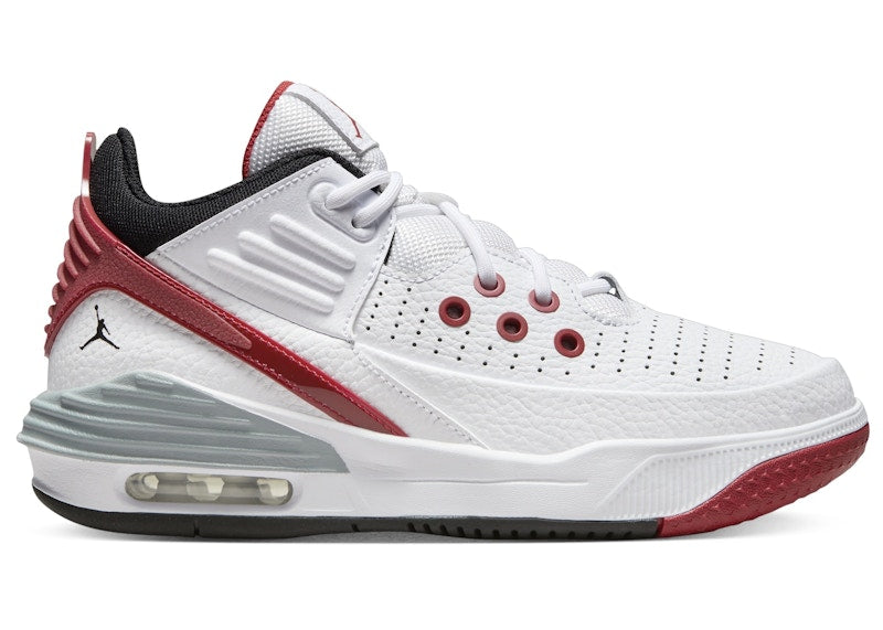 Jordan Max Aura 5 White Varsity Red Wolf Grey Black (GS)