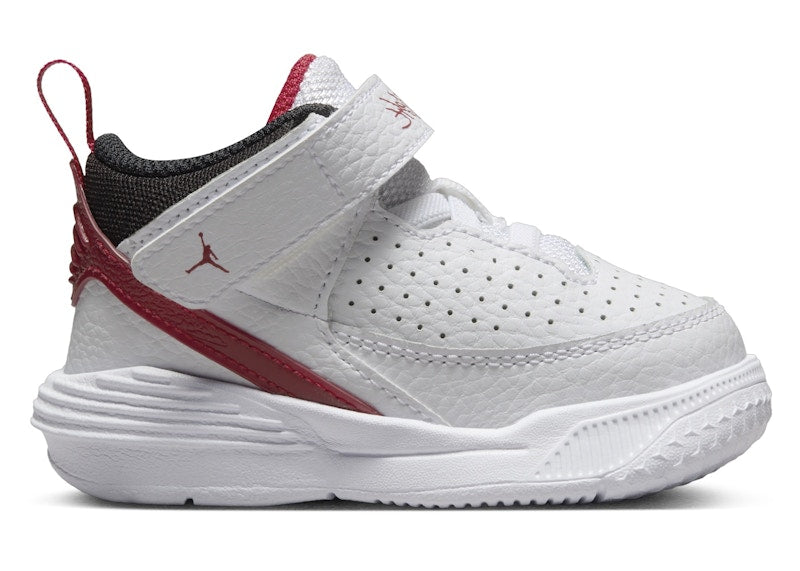Jordan Max Aura 5 White Varsity Red Wolf Grey Black (TD)