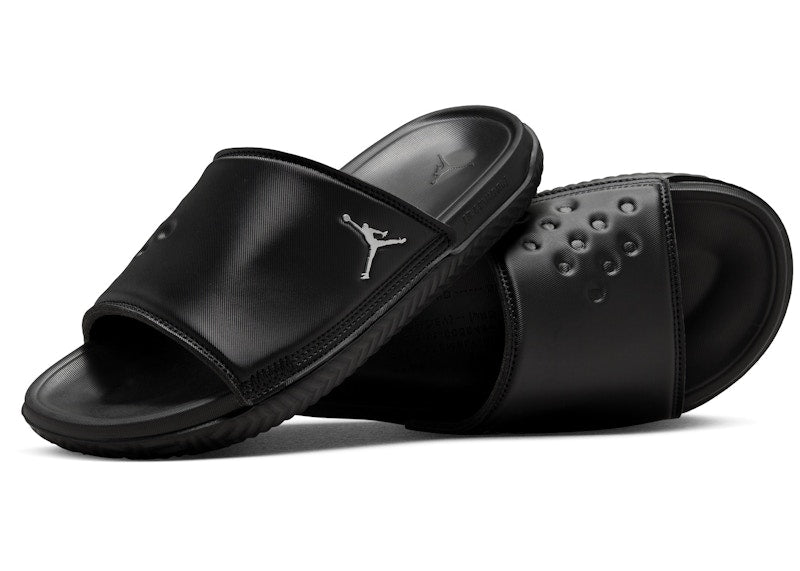 Jordan Play Slide Black Metallic Silver