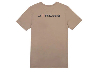 Jordan x CLOT Crossover Logo Printed T-Shirt Khaki