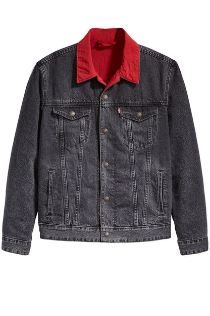 Jordan Reversible Trucker Jacket Black/Red