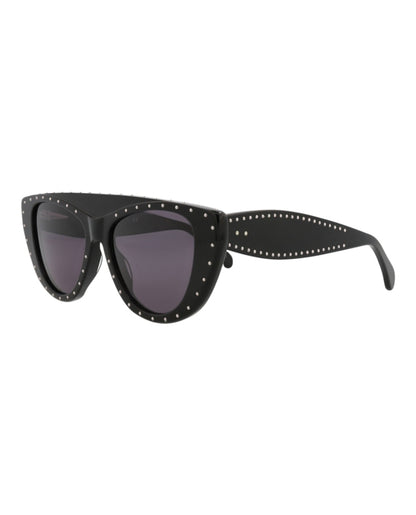 Alaia Cat Eye-Frame Acetate Sunglasses Black Black Grey (AA0053S-30010093-002)