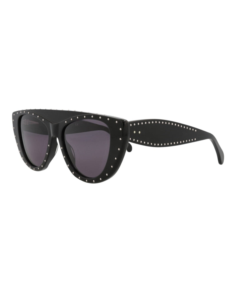 Alaia Cat Eye-Frame Acetate Sunglasses Black Black Grey (AA0053S-30010093-002)