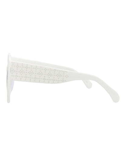 Alaia Cat Eye-Frame Acetate Sunglasses White White Grey (AA0042S-30008459-002)