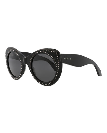 Alaia Cat Eye-Frame Recycled Acetate Sunglasses Black Black Grey (AA0064S-30014219-001)