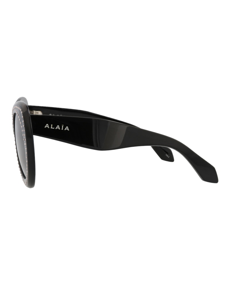 Alaia Cat Eye-Frame Recycled Acetate Sunglasses Black Black Grey (AA0064S-30014219-001)