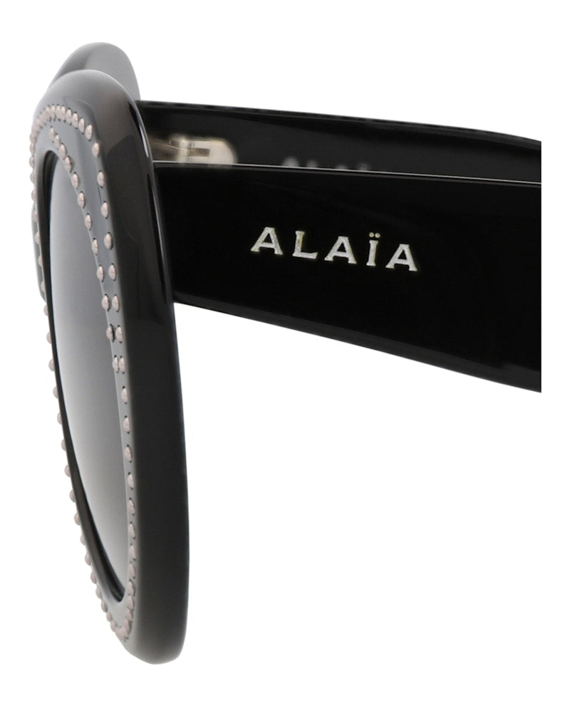 Alaia Cat Eye-Frame Recycled Acetate Sunglasses Black Black Grey (AA0064S-30014219-001)