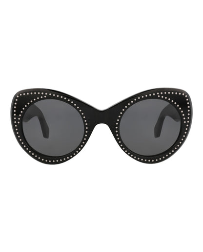 Alaia Cat Eye-Frame Recycled Acetate Sunglasses Black Black Grey (AA0064S-30014219-001)