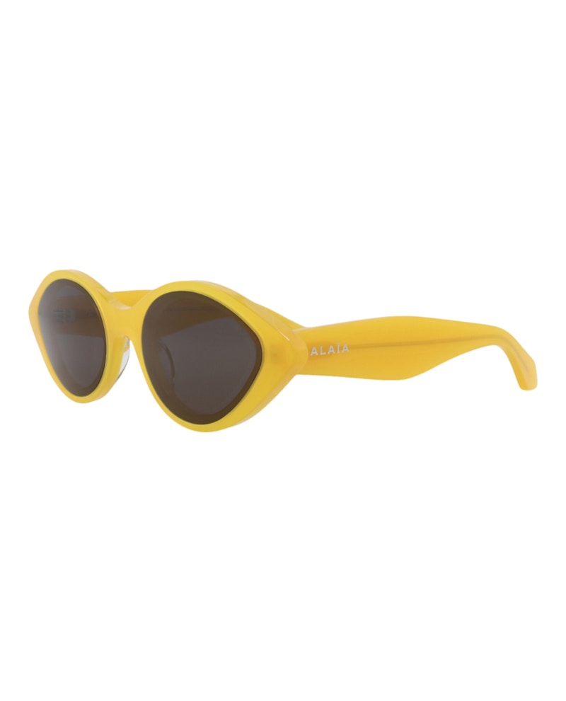 Alaia Cat Eye-Frame Recycled Acetate Sunglasses Yellow Yellow Grey (AA0069S-30014222-003)